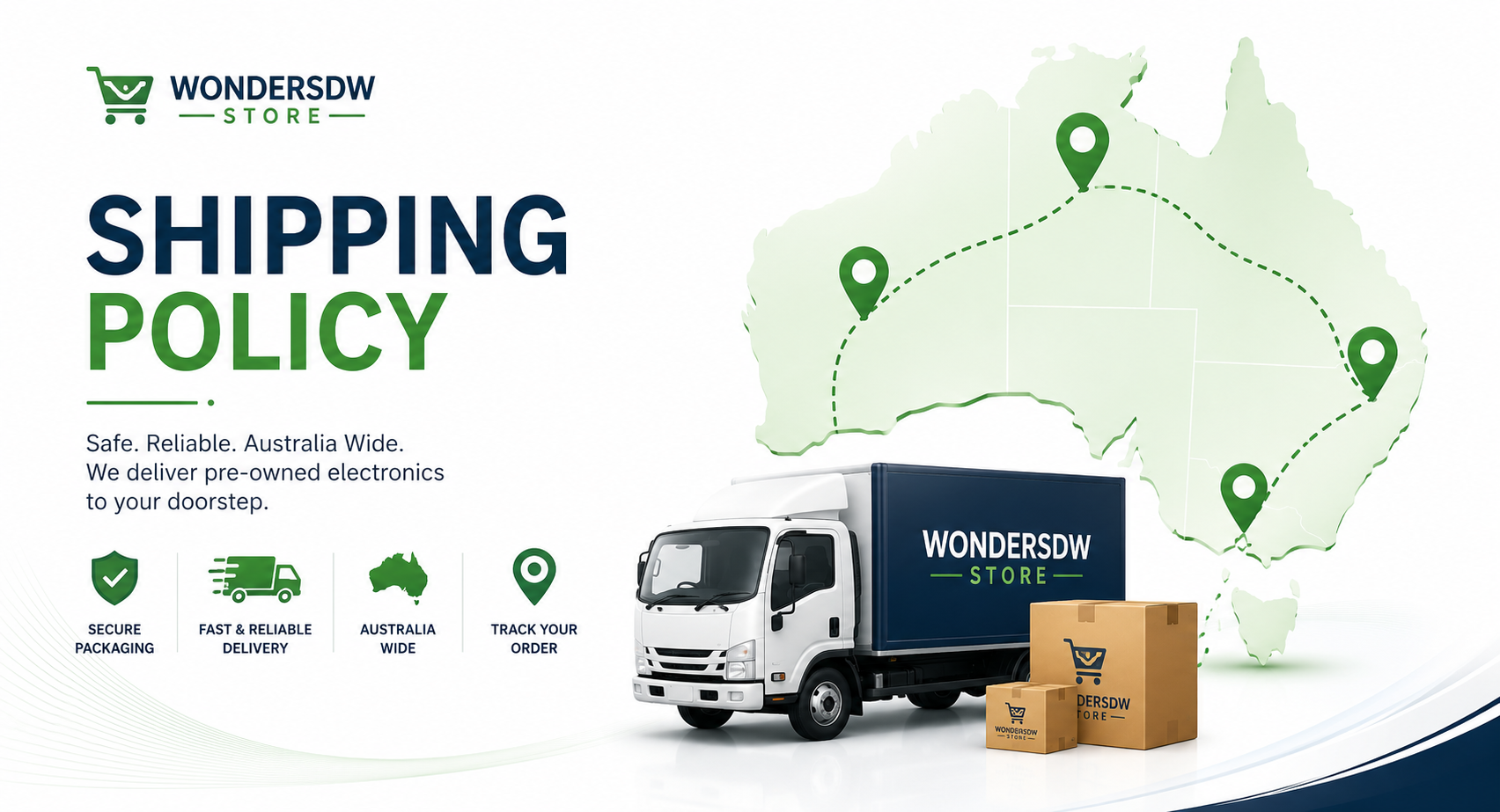Shipping policy for Australian pre-owned electronics store